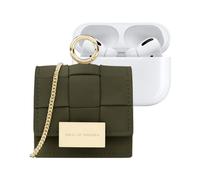 Mini Sac pour AirPods Toute Génération Modèle Braided avec Bandoulière Ajustable Kaki