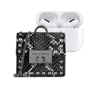 Mini Sac pour AirPods Toute Génération Modèle Zoe avec Bandoulière et Mousqueton Noir