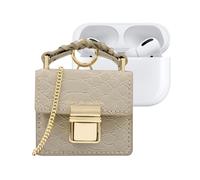 Mini Sac pour Apple Pods Toute Génération Cleo, Bandoulière Ajustable, Beige