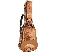 Mini sac pour guitare acoustique avec bandoulière réglable et crochet arrière, convient pour guitares électriques, basses, guitares classiques, ukulélé, 73,7 cm, 104,7 cm, 106,7 cm, Mini caniche