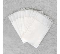 Mini sachets papier transparents, 100 pièces: sacs alimentaires plats blancs en pergamine avec rabat, pochette petit format pour bonbon, graine, échantillon, bijou, confetti, cadeau, 4,5 x 6 cm