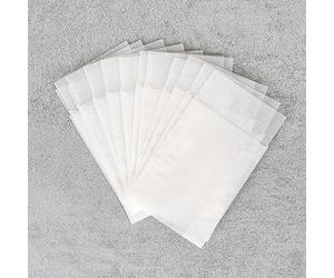 Mini sachets papier transparents, 25 pièces: sacs alimentaires plats blancs en pergamine avec rabat, pochette petit format pour bonbon, graine, échantillon, bijou, confetti, cadeau, 4,5 x 6 cm