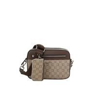 Mini sacoche marron en toile enduite siglée garnie cuir Chabrand 85039121 Marron