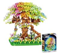 Mini Sakura Arbre Maison Construire Bloc,Ensemble de Construction Cabane dans Les Arbres,1345 Pcs Blocs De Construction Arbres De Fleurs De Cerisier, Collection créatifs de Bricolage Japonais