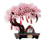 Mini Sakura Arbre Maison Construire Bloc Set, 706 Pièces Mini Kit de Construction de Cabane dans Les Arbres, MOC Modulaire Maison Architecture Blocs, Mini Botanique Collection jeux de construction