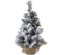 Mini Sapin De Noël Artificiel Enneigé, Centres De Table De Noël, Petit Arbre De Noël Floqué De Neige avec Base pour Décoration De Noël