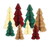 Mini Sapin de Noël en 8 Pièces de Décoratif Moderne Réutilisable | Arbre de Noël pour Table des Fêtes d'Hiver pour maison, bureau, école hambre, salon,