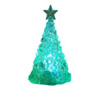 Mini sapin de Noël en cristal - 10,2 x 5,1 cm - Couleur acrylique - Étoile changeante pour table et chambre à coucher