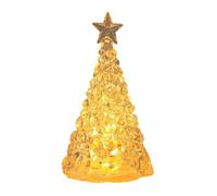 Mini sapin de Noël en cristal, 10,2 x 5,1 cm, couleur acrylique pour table de chambre à coucher, lumière étoilée