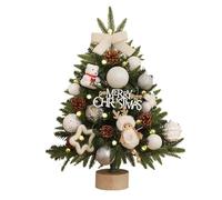 Mini Sapin de Noël Lumineux 45 cm/60 cm, Magnifique Sapin de Table for décoration d'intérieur et de Bureau(Wit,45CM)