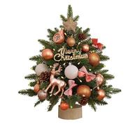 Mini Sapin de Noël Lumineux 45 cm/60 cm, Magnifique Sapin de Table for décoration d'intérieur et de Bureau(Oranje,60CM)