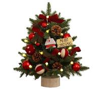 Mini Sapin de Noël Lumineux 45 cm/60 cm, Magnifique Sapin de Table for décoration d'intérieur et de Bureau(Rot,60CM)