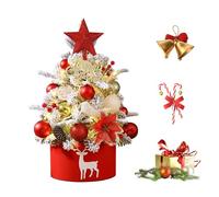 Mini Sapin De NoëL Lumineux, Arbre Artificiel De Table Hauteur 45 Cm Arbre Noel Lumineux Sapin De NoëL Artificiel avec Boule Et éToile pour La FêTe De Vacances Table Bureau Accueil DéCoration