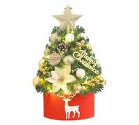Mini sapin de Noël pour l'âge avec décoration. Pour toutes les pièces et les étoiles. Convient pour une décoration festive. Pour les bureaux, pour les arts ou les coins confortables (45 cm, jaune)