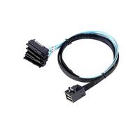 Mini SAS HD 12G SFF8643 to 4 SAS 29 Pin SFF8482 Cable Connectors with 15 Pin SATA Power Connector C