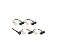 Mini SAS HD Câble SFF-8643 coudé à 4x SFF-8482 + Alimentation 0.5m