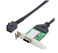 Mini SAS interne HD SFF-8643 hôte vers SFF-8088 femelle avec support bas
