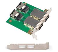 Mini SAS SFF-8087 vers SFF-8088 Carte adaptateur avec fente PCI Support de montage 6 Go/s Transfert de données pour ordinateur de bureau