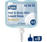 Tork Mini crème de douche liquide S2, parfum unisexe, 8 x 475 ml, 420602