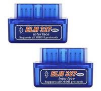 Mini scanner Bluetooth ELM-327 OBD2, appareil de diagnostic Bluetooth OBD2, adaptateur Bluetooth OBD2, outil de diagnostic OBD-II pour Android/iOS/Windows, scanner de voiture avec technologie à puce