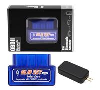 Mini Scanner OBD2 Bluetooth ELM327 + Kit Simulateur Airbag SRS, Diagnostiqueur Bluetooth OBD2 Compatible, Diagnostic pour iOS & Android, Adaptateur OBD2 pour Voitures Modernes