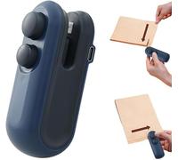 Mini scellant de sacs et coupe-sacs, mini scellant à chaud rechargeable 2 en 1, magnétique portable en plastique pour collations, frites, conservation de la fraîcheur des aliments (1 pièce, bleu)