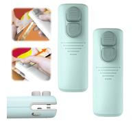 Mini Scelleur avec Cutter, 2 en 1 Scelleuse Thermique Manuel, Soudeuse Plastique Rechargeable, Portable Scelleuse pour Sacs Scelleu avec Aspiration Magnétique, Scelleuse Sac Plastique (2, Bleu)