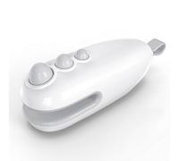 Mini scelleuse de sac, 2 en 1 thermoscellante et coupeuse, scelleuse portable rechargeable USB-C pour sacs à frites (blanc)