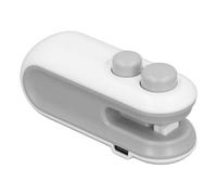 Mini-scelleuse de sacs Beufee, mini-machine de scellage portable, refermable de sacs, thermoscelleuse portative pour conserver la fraîcheur des collations en plastique (Blanc)