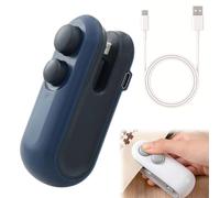 Mini Scelleuse Thermique,2 en 1 Soudeuse Sac Plastique,Mini Machine à Sceller,Mini Scelleur Thermique USB,Mini Heat Sealer,Scelleuse de Sacs,Scelleuse Sac Plastique Portable,Bag Sealer (Bleu)