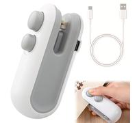 Mini Scelleuse Thermique,2 en 1 Soudeuse Sac Plastique,Mini Machine à Sceller,Mini Scelleur Thermique USB,Mini Heat Sealer,Scelleuse de Sacs,Scelleuse Sac Plastique Portable,Bag Sealer,Blanc