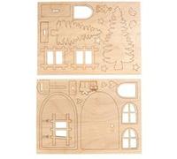 Mini scène de Noël à monter 26 pièces Marron G