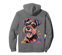 Mini Schnauzer coloré Mignon Portrait Pop Art Chien Maman Papa Sweat à Capuche