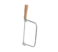 Mini Scie à Archet pour Bois, Poignée Ergonomique, Précision | Cadre en Acier en U, Poignée Bois, Outil Léger et Portable, pour Sculpture Détaillée et Usage Extérieur