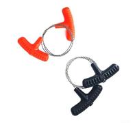 Mini scie à fil flexible en acier inoxydable pour sac à dos, kit de survie, coupe manuelle, légère (2 pièces noir + orange)