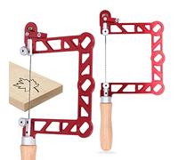 Mini scie à main, scie à chantourner en forme de U avec manche en bois, outil de coupe manuel portable, mini outil à main pour le travail du bois pour le traitement des métaux des (4 pouces)
