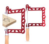 Mini scie à main, scie à chantourner en forme de U avec manche en bois, outil de coupe manuel portable, mini outil à main pour le travail du bois pour le traitement des métaux des (5 pouces)
