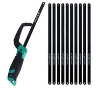 Mini scie à métaux flexible, réglable, scie à métaux multifonctionnelle, scie à métaux manuelle, scie à métaux universelle, petite scie à métaux avec 10 lames de scie pour plastique, PVC, tuiles et