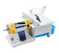 Mini scie à roche de table, machine à polir et à meuler les pierres précieuses, outil de lapidairerie et de coupe for bijoux et pierres précieuses (750 W).