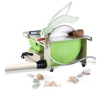 Mini scie à table et polisseuse à vitesse variable de 1380 W, 500 à 7 000 tr/min avec kit d'outils - Tampon d'établi pour lapidaire, polissage de pierres précieuses et fabrication de bijoux à domicile
