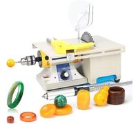 Mini Scie à Table Roche, équipement Lapidaire Bricolage Banc De Polissage De Bijoux Meuleuse De Tampon, 0-10000r / Min avec Arbre Flexible pour Le Travail du Bois à La Maison Sculp, 220v