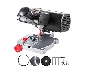 Mini scie à tronçonner onglets 0-45 ° maison bricolage Machine de découpe Table paillasse lames en acier et résine for bois plastique métal Assurer la Stabilité