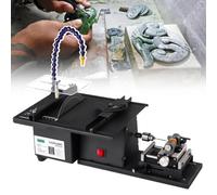 Mini scie circulaire de table 5 en 1 - Coupe, meulage, sculpture, polissage, perçage, polisseuse lapidaire 850 W, machine à polir d'établi pour la création de bijoux, avec accessoires de meulage et