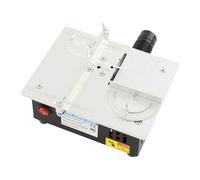 Mini scie circulaire de table 96 W avec 4 lames de scie, bloc d'alimentation réglable à 7 vitesses, scie circulaire de table portable 0,1 à 15 mm, réglable, pour couper des circuits imprimés, des