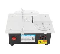 Mini scie circulaire de table 96 W avec 5000 tr/min - Scie de table portable avec 7 vitesses réglables - Coupe à onglet de 0 à 45° - 4 lames de scie - Pour bois, acrylique, circuits imprimés et