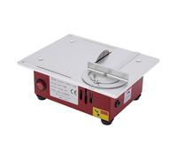 Mini scie circulaire de table électrique de précision 96 W avec bloc d'alimentation à 7 vitesses, 4700 tr/min Multifonctionnelle, Angle de coupe 0-90°, pour fer, cuivre, PCB, plastique et bois