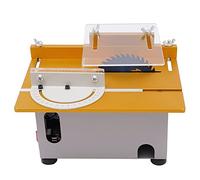 Mini scie circulaire de table professionnelle 300 W pour modélisme, 9000 tr/min, plaque de protection, quatre lames de scie, polissage, sculpture, perçage, or, 24 x 20 x 13 cm