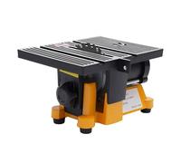 Mini scie circulaire électrique de table - Scie à bois - Avec lame de 10,2 cm - Profondeur de coupe du bois - Réglage de l'angle de coupe horizontal - Pour couper du plastique, du bois, du verre - 90