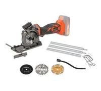 Mini scie circulaire plongeante sans fil 20V + rail de guidage + 3x lames - DUAL POWER POWDP25400 - Livrée sans batterie ni