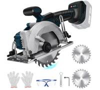 Mini scie circulaire pour système Bosch Professional 18 V GBA/CORE/AMP | Sans batterie, 2 lames de scie, 6200 tr/min, pour le travail du bois, du métal, du carrelage et du plastique